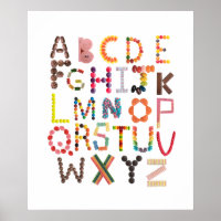 Farbiges Alphabet - Bonbondekor