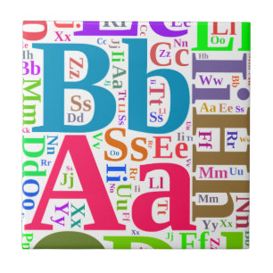 Farbiges Alphabet Fliese