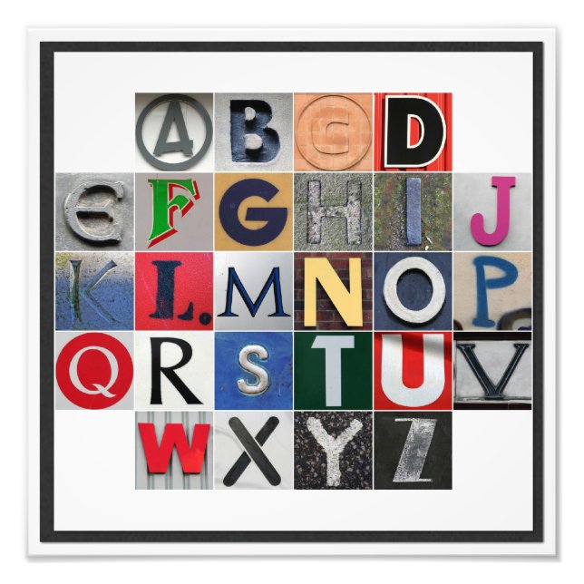 Farbiges Alphabet Foto (Vorne)