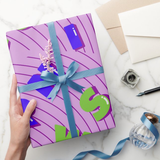 Farbiges Alphabet Fun Wrapping Paper Geschenkpapier (Schenken)