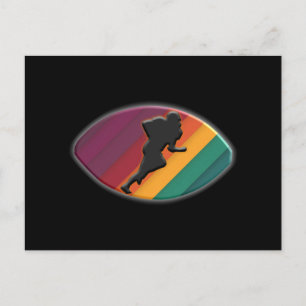 Farbiges amerikanisches Fußballdesign Postkarte
