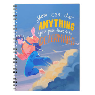 Farbiges anime-Inspiriert Notebook mit Motivierend Notizblock