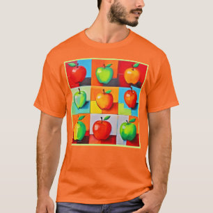 Farbiges Apple Grid T-Shirt