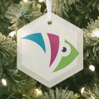 farbiges Aquarienfischdesign Ornament Aus Glas