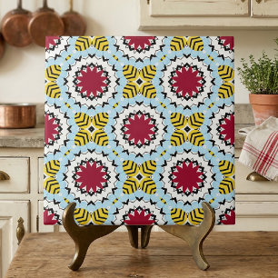 Farbiges Arabesque Kaleidoskopisches geometrisches Fliese