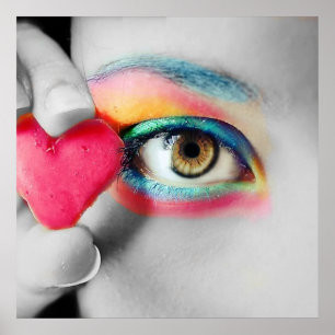 Farbiges Augapult Poster