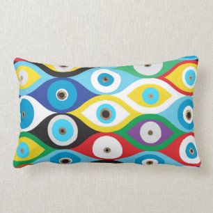 Farbiges Augschutzmuster Lendenkissen