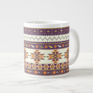Farbiges Aztec-Muster Jumbo-Tasse