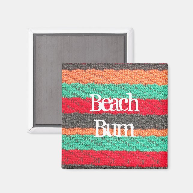 Farbiges Badetuch Magnet (Vorderseite/Rückseite)