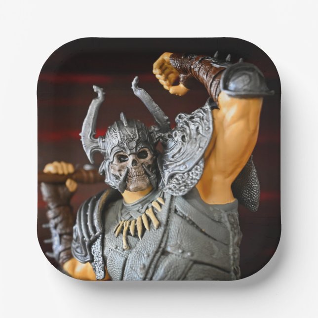 Farbiges Barbarei-Design Pappteller (Vorderseite)