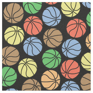 Farbiges Basketballmuster Stoff