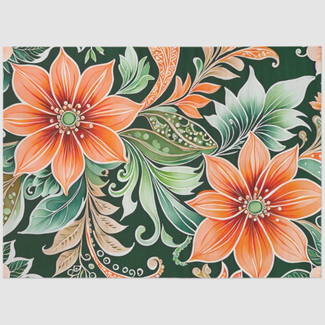 Farbiges Batik-Kunstpapier Seidenpapier (Vorderseite)