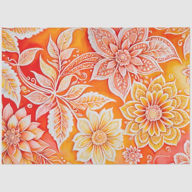 Farbiges Batik-Kunstpapier Seidenpapier (Vorderseite)