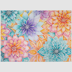 Farbiges Batik-Kunstpapier Seidenpapier