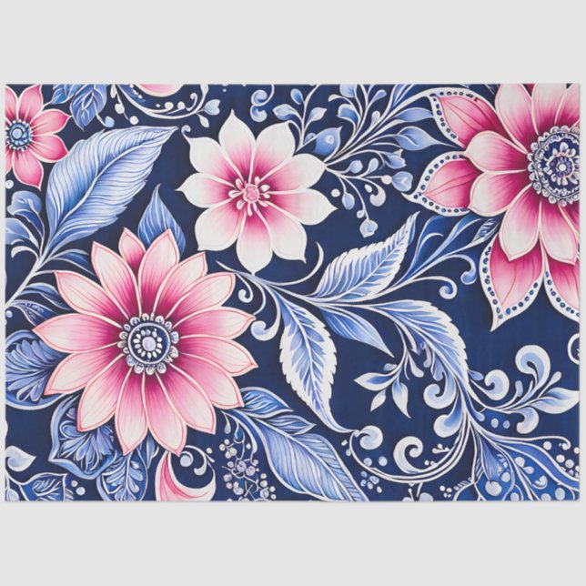 Farbiges Batik-Kunstpapier Seidenpapier (Vorderseite)