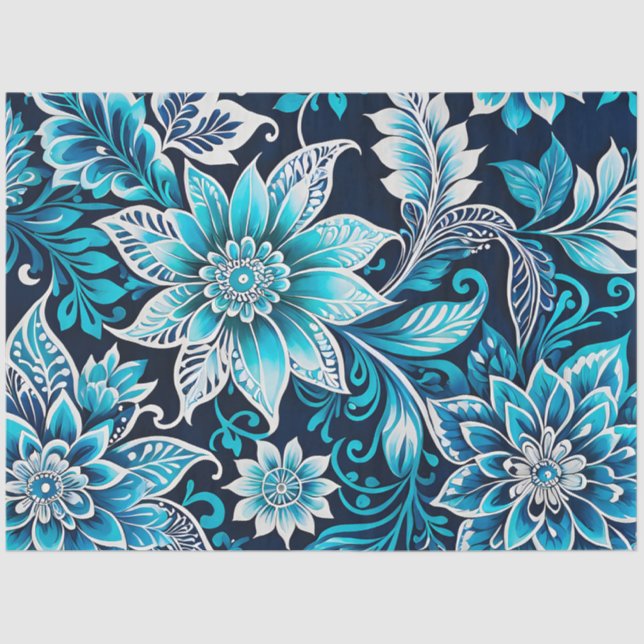 Farbiges Batik-Kunstpapier Seidenpapier (Vorderseite)