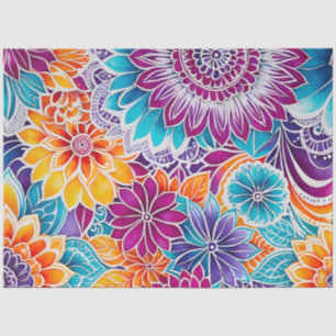 Farbiges Batik-Kunstpapier Seidenpapier