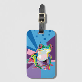 Farbiges Baum Frog Portrait Gepäckanhänger