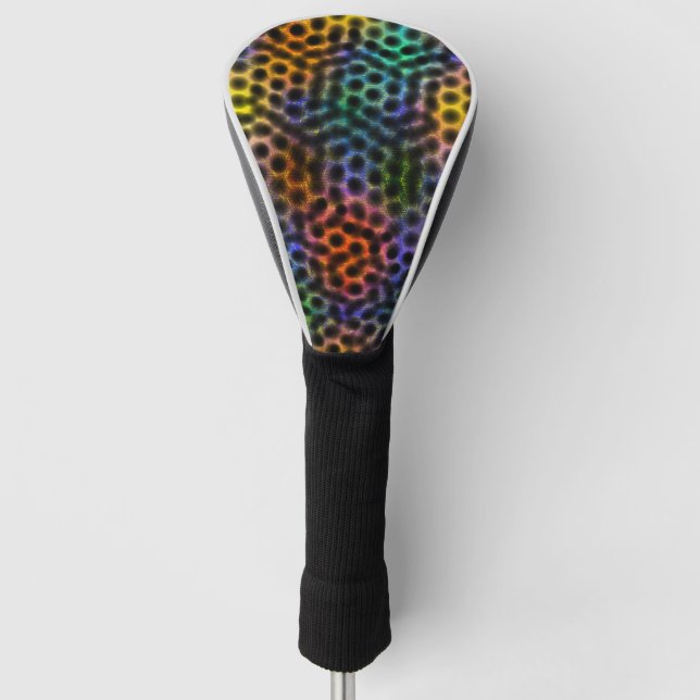 Farbiges Bild, kugelförmige Formen. Golf Headcover (Vorderseite)