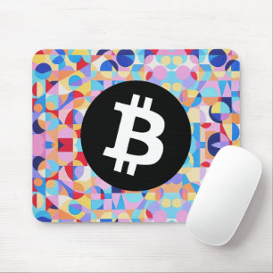 Farbiges Bitcoin-Muster Mousepad