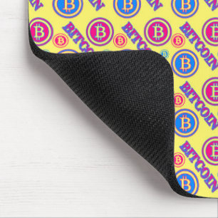 Farbiges Bitcoin-Muster Mousepad