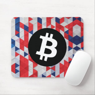 Farbiges Bitcoin-Muster Mousepad