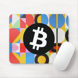 Farbiges Bitcoin-Muster Mousepad