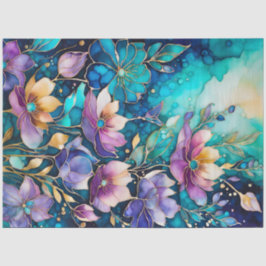 Farbiges Blatt Papier mit Blumenmuster