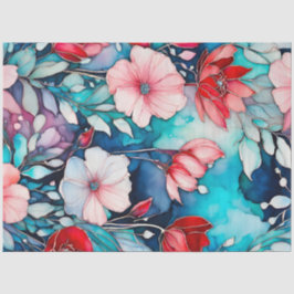 Farbiges Blatt Papier mit Blumenmuster