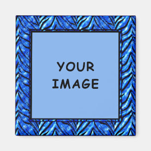 Farbiges blaues Foto Frame Magnet