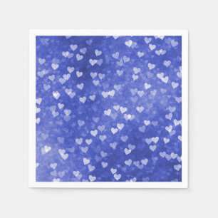 Farbiges blaues Herz Serviette