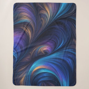 Farbiges blaues Muster Sherpadecke
