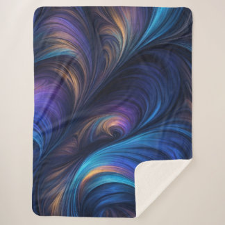 Farbiges blaues Muster Sherpadecke