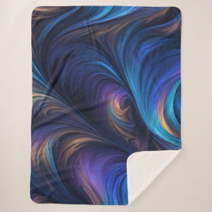 Farbiges blaues Muster Sherpadecke