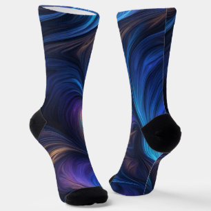 Farbiges blaues Muster Socken