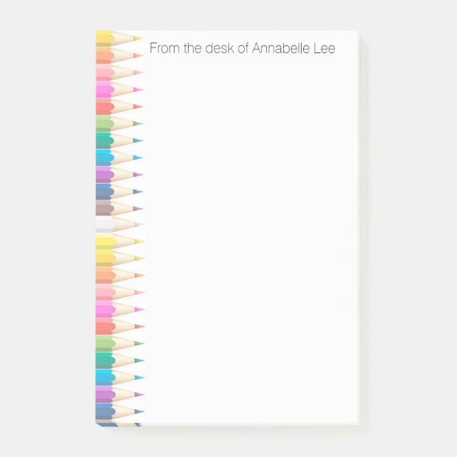 Farbiges Bleistift-Licht 3 Post-it Klebezettel (Vorderseite)