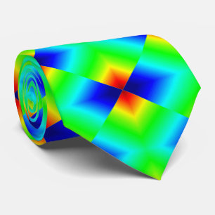 Farbiges Block-Glühen in der Dunkelheit Krawatte