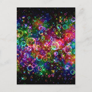 Farbiges Blubendesign Postkarte