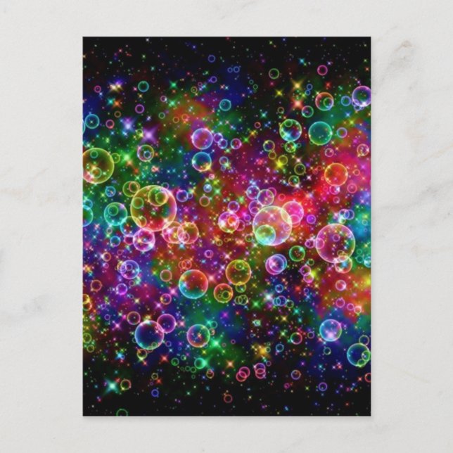 Farbiges Blubendesign Postkarte (Vorderseite)