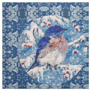 Farbiges Bluebird-Fabric Stoff