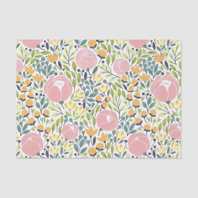 Farbiges Blume-Papiertücher für Rosa und Grüne Blu Seidenpapier (Vorderseite)