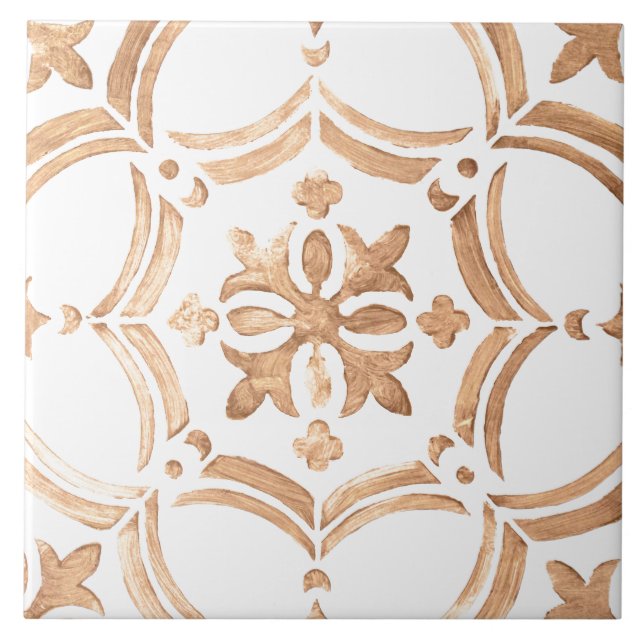 Farbiges Blumendesign Fliese (Vorderseite)