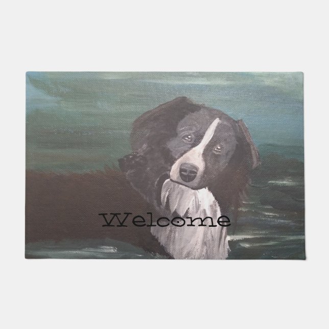 Farbiges Blumendesign Fußmatte (Vorderseite)