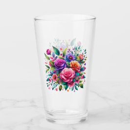 Farbiges Blumendesign Glas