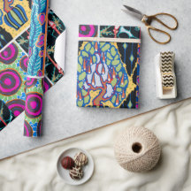 Farbiges Blumendesign, Jugendstil, Deko