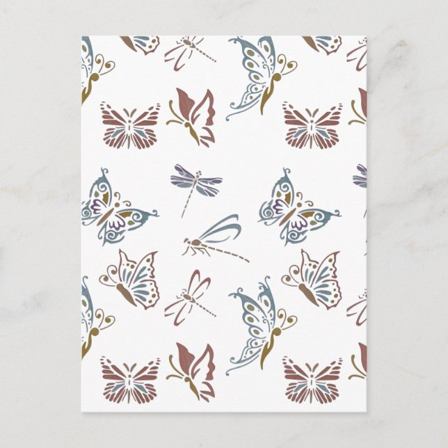 Farbiges Blumendesign Postkarte (Vorderseite)