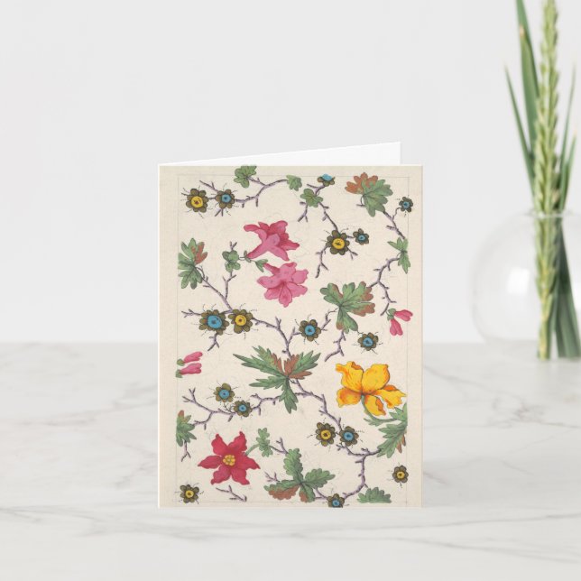 Farbiges, blumengeschmücktes Design Dankeskarte (Vorderseite)