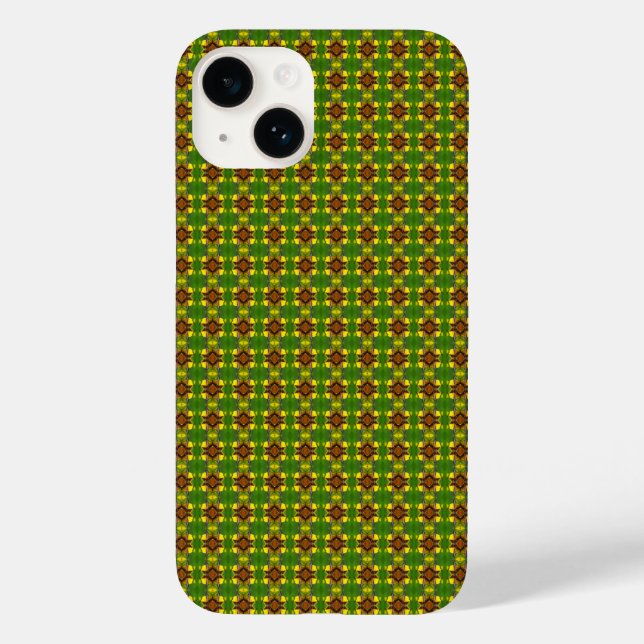 Farbiges Blumenmuster Case-Mate iPhone Hülle (Rückseite)