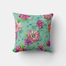 Farbiges Blumenmuster Kissen