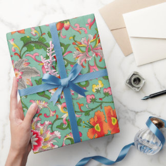 Farbiges Blumenmuster Papier Geschenkpapier